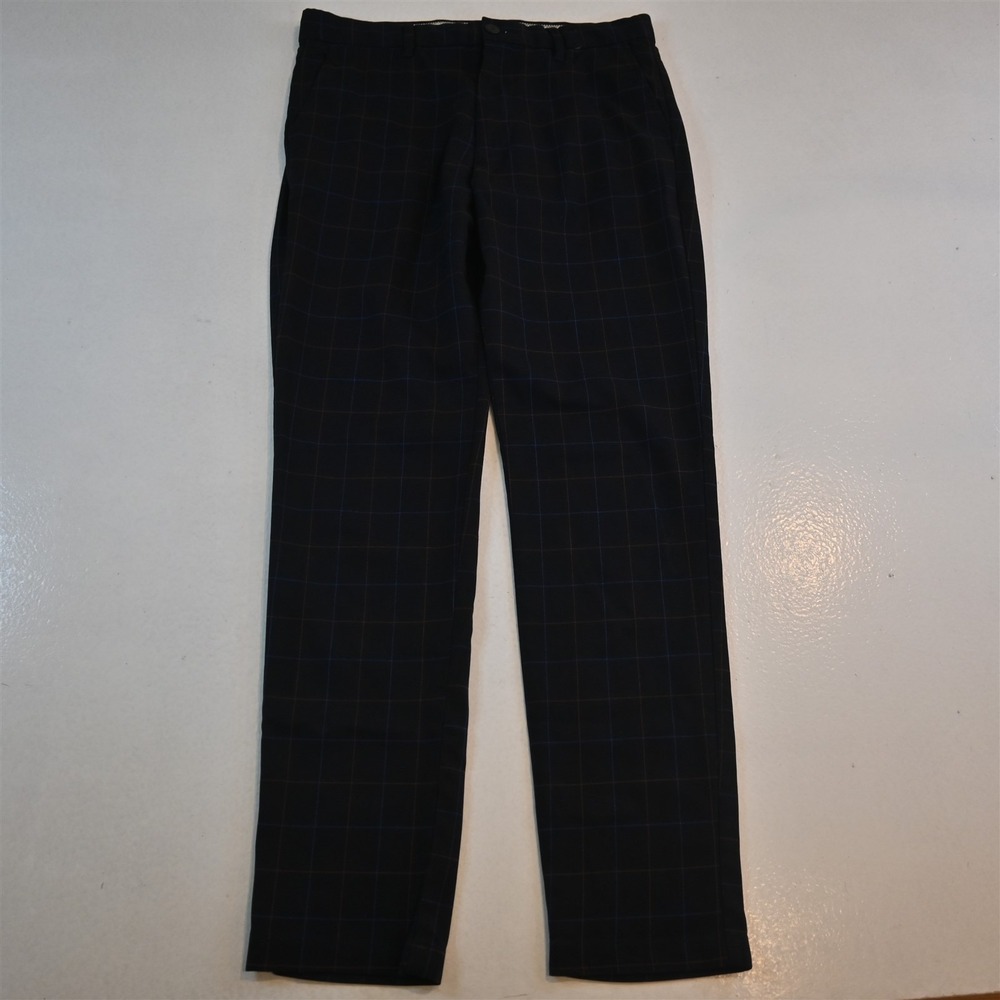 Jack Jones 31x32 Navy Blue Windowpane Marco Slim Mens Pants